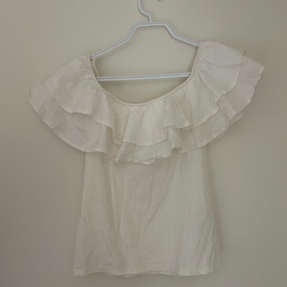 H&M White Ruffled Sleeveless Blouse - Picture 2 of 5